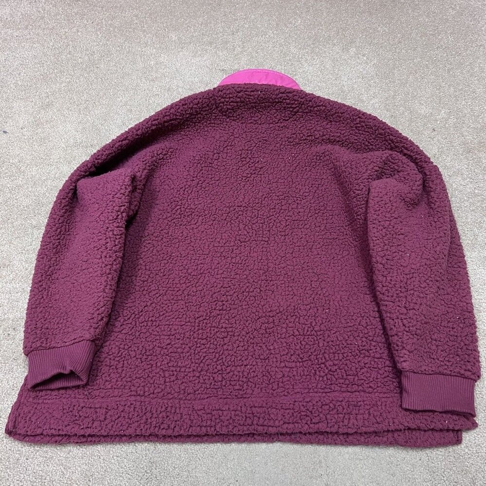 Aerie Sherpa Jacket Pink Long Sleeve 1/4 Zip Women’s Size Large - Picture 8 of 11